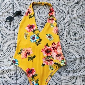Floral Halter Bodysuit